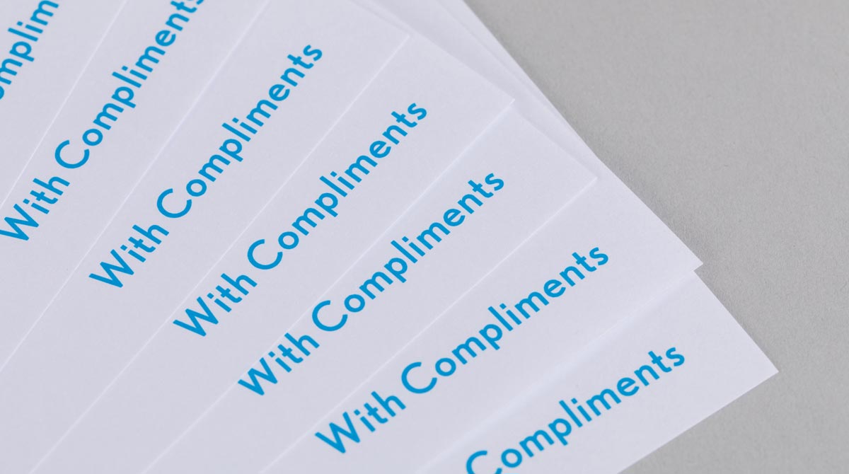 Professional Compliment Slips